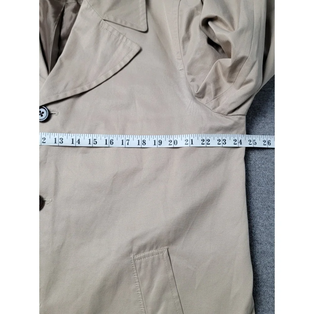 Banana‎ Republic Trench Coat Men's XL Beige Lined Vented Back Single Breasted